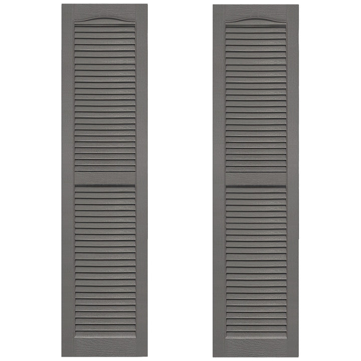 Shutters Vinyl Louvered Charcoal 12