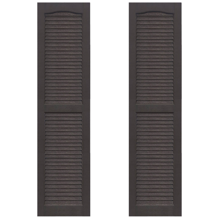 Shutters Vinyl Louvered Heritage Brown 12