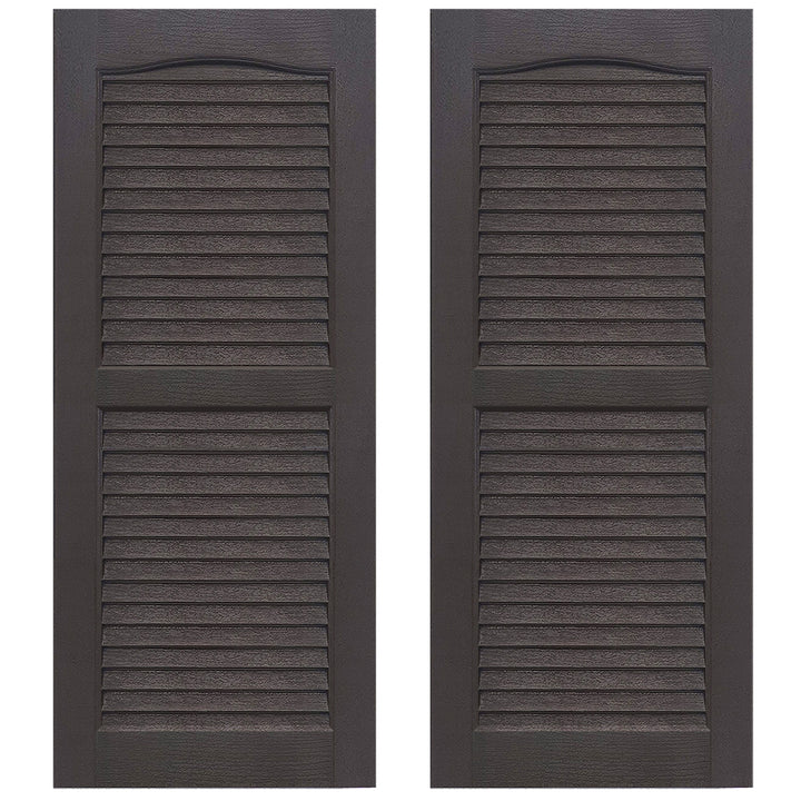 Shutters Vinyl Louvered Heritage Brown 14