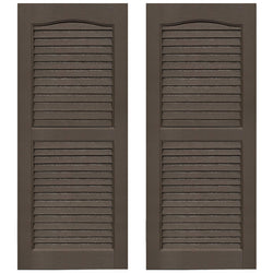 Shutters Vinyl Louvered Slate Burnished 12" x 22-39.75" long (Pair)
