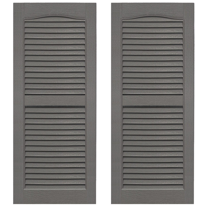 Shutters Vinyl Louvered Charcoal 12
